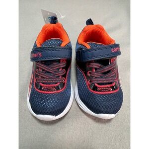 Carter's Atlas Sneakers Light Up Navy Orange Athletic Sporty Colorful Toddler 5M